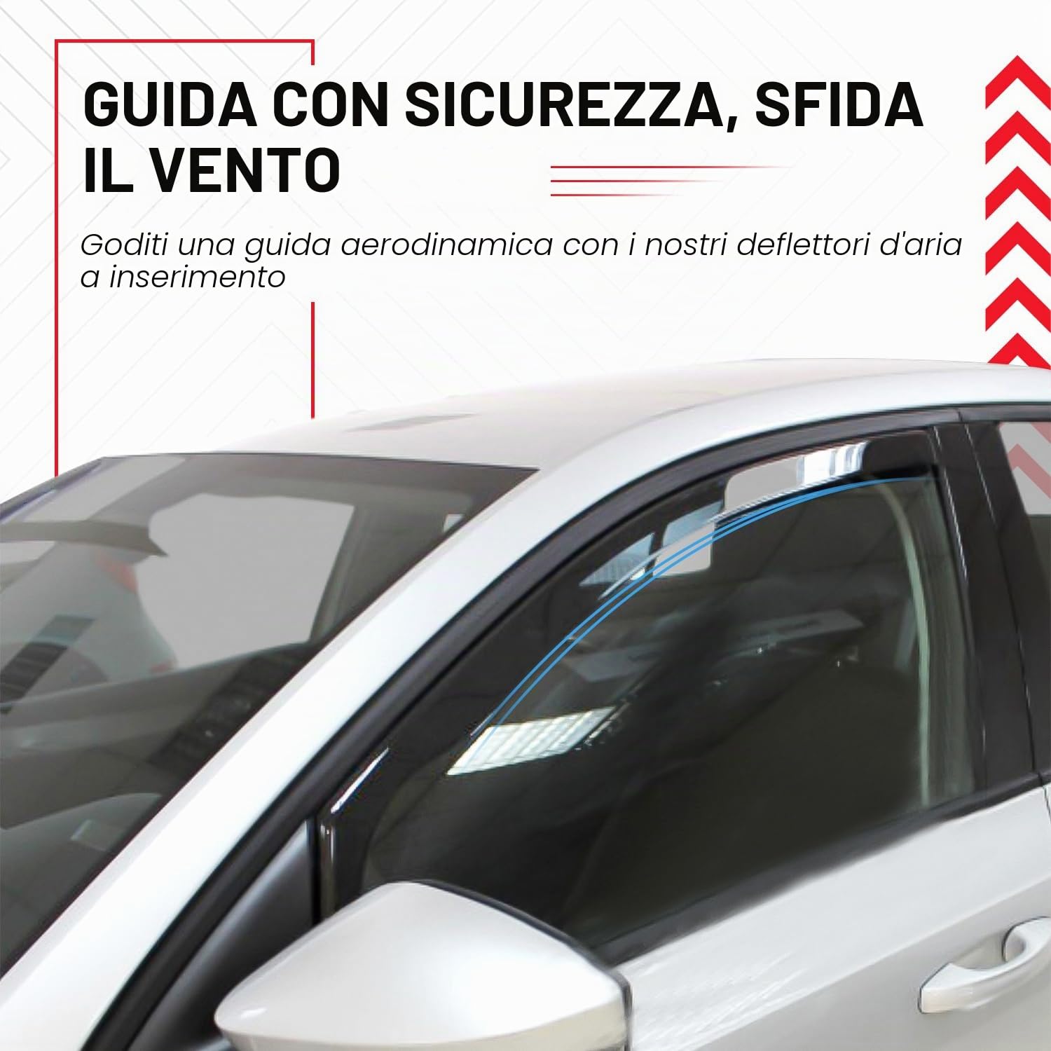 Set di 4 deflettori d'aria tipo IN-CHANNEL compatibili con HYUNDAI TUCSON 2021 2022 2023 2024 2025 Deflettori laterali in acrilico Hyundai Tucson