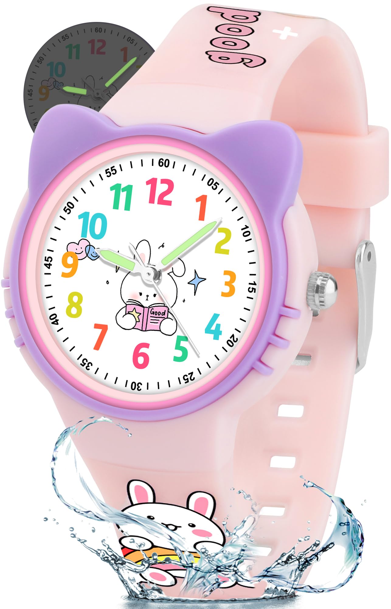 Edillas Kids Teens Watch Analog Girls Boys, Waterproof Stylish Watch for Children,Students with Soft Silicone Strap for Kids Teens 4-16 Years Old