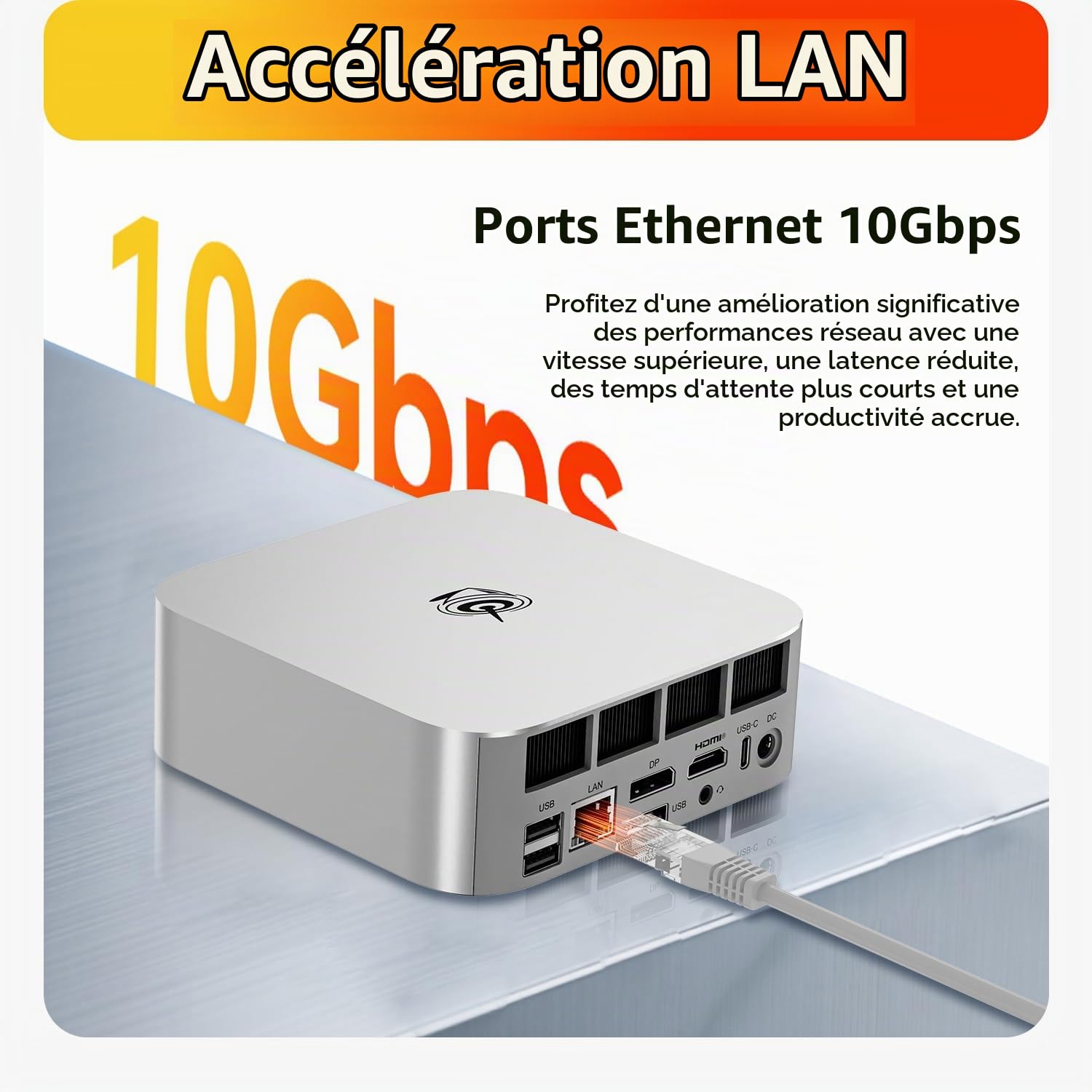 Beelink SER9 Max Mini PC, AMD Ryzen R7 H255 (8C/16T up to 4.9GHz), 64GB DDR5 1TB PCIe4.0 SSD Mini Gaming PC, 4K Triple Display,HDMI/DP/USB4.0, 10G LAN/WiFi 6/BT5.2