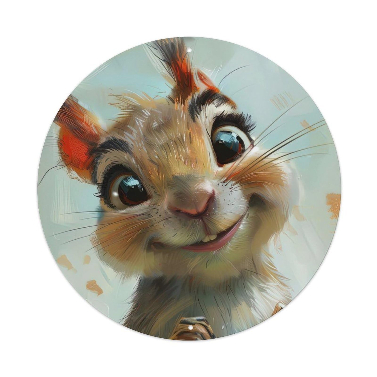 Animal Cute Squirrel Metal Tin Sign