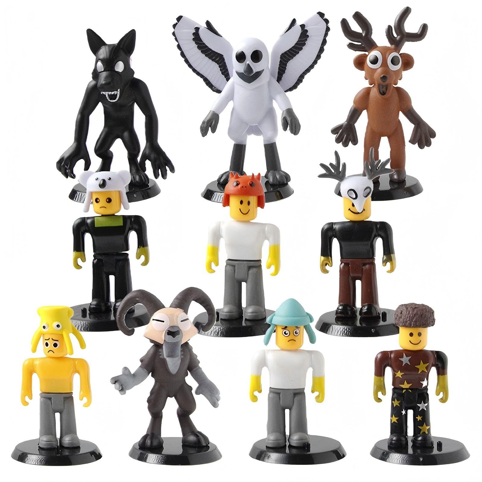 SiumPklay 99 Nights In The Forest Figures, 10PCS Set including Display Base, Cute Game Character Dolls