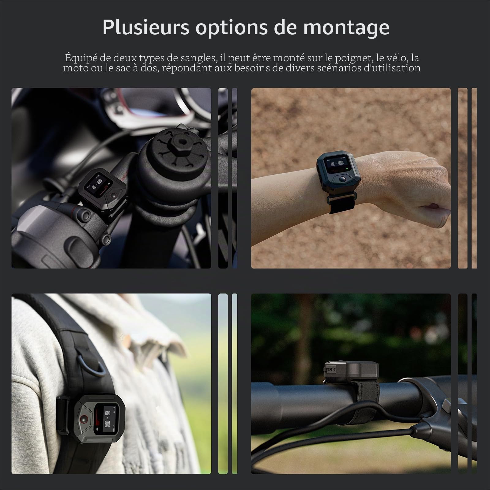 Télécommande Bluetooth pour DJI Osmo Action 5 Pro/Action 4 Caméra de Sport GPS Sans Fil Bluetooth 5.0