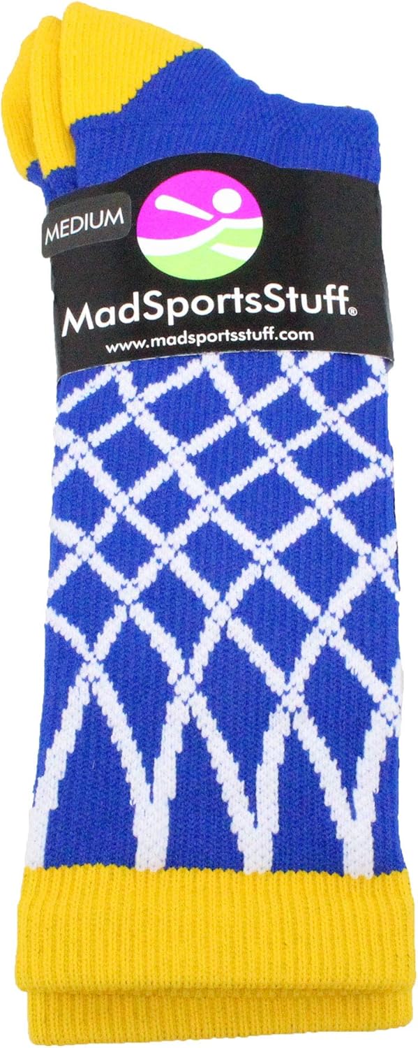 MadSportsStuff Elite Basketball Socks with Net Crew length - made in the USA