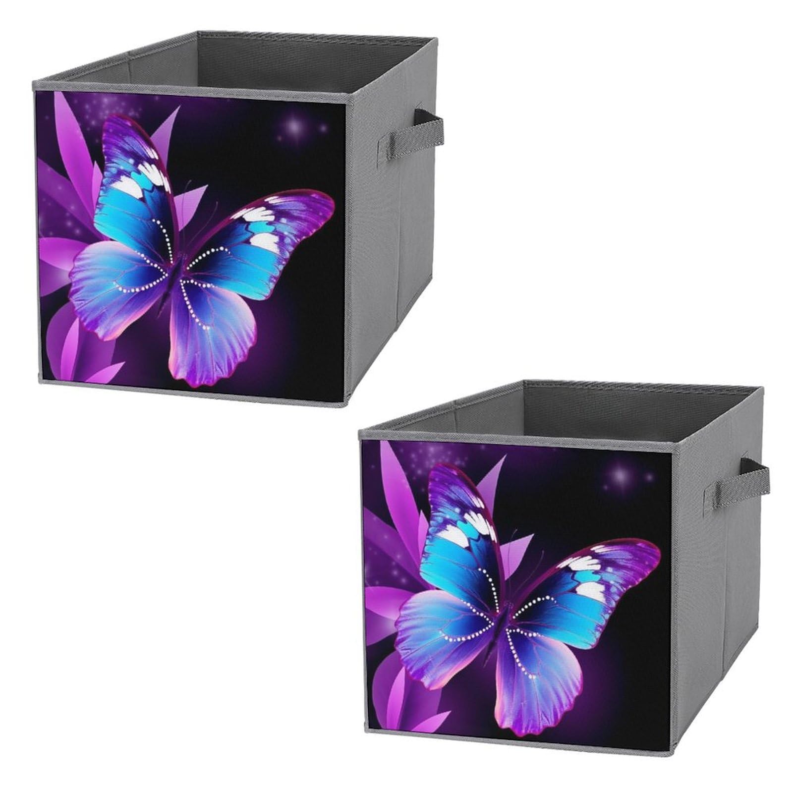 Organisateur de tiroir pliable papillon bleu pour optimiser les placards