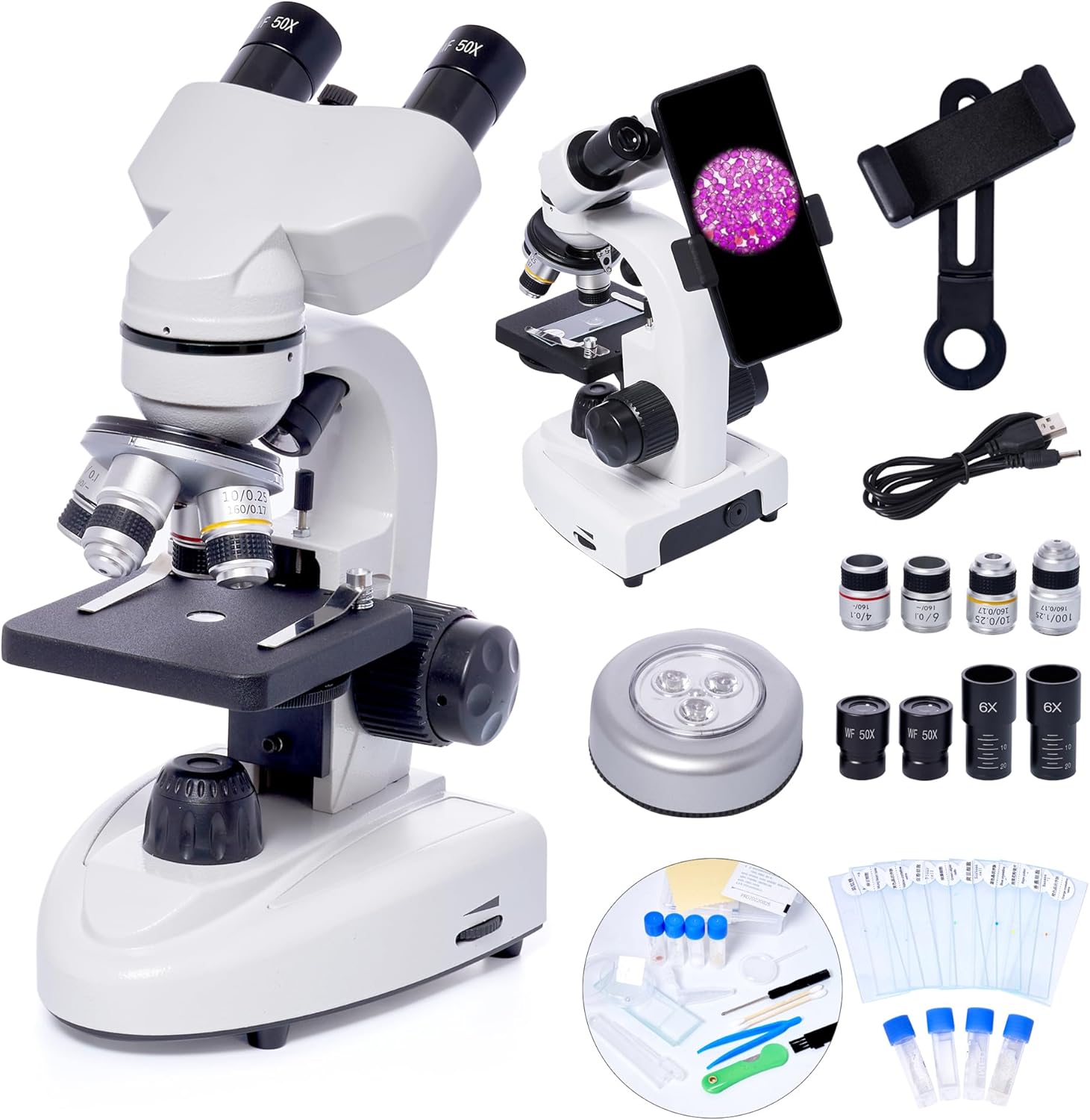 Compound Binocular Microscopes, 200X30,000X Biological Microscopes