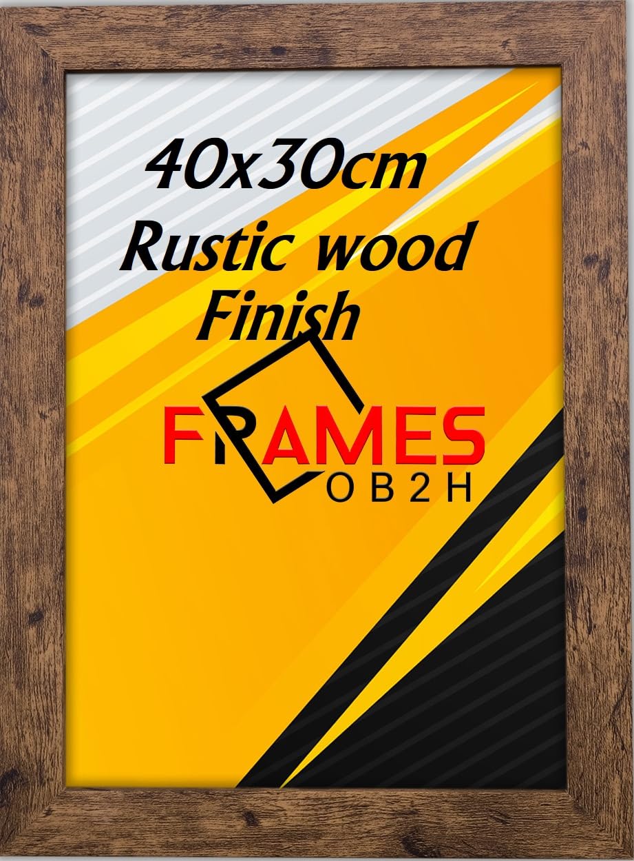 Ob2h Rustic Wood Finish 40X30cm Photo Frame Poster Frame