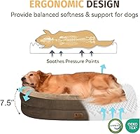 Vista 3 de Cama ortopédica impermeable para perros grandes: cama lavable de espuma viscoelástica con refuerzos - Funda ortopédica extraíble XXL para mascotas