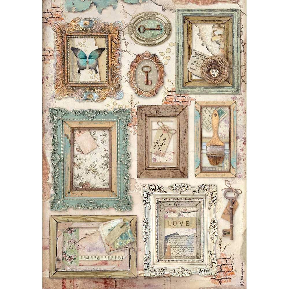 Stamperia Multicoloured International, Kft -Rice Paper-Atelier Frames, A4