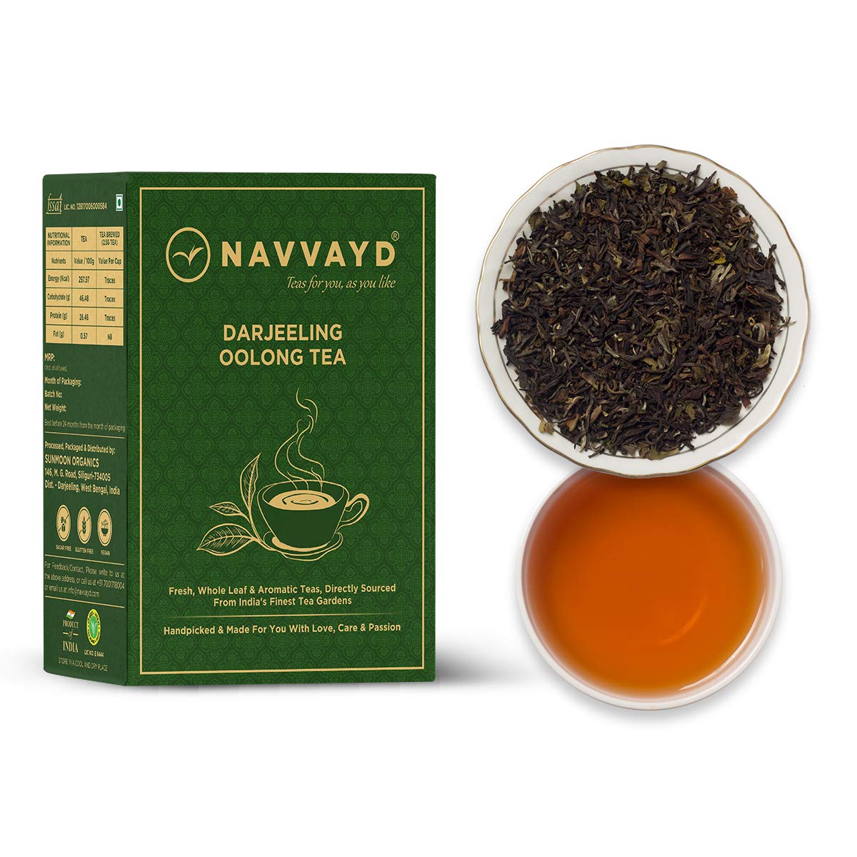 Navvayd Darjeeling Oolong Tea (100 Gm, 50 Cups), Loose Leaf