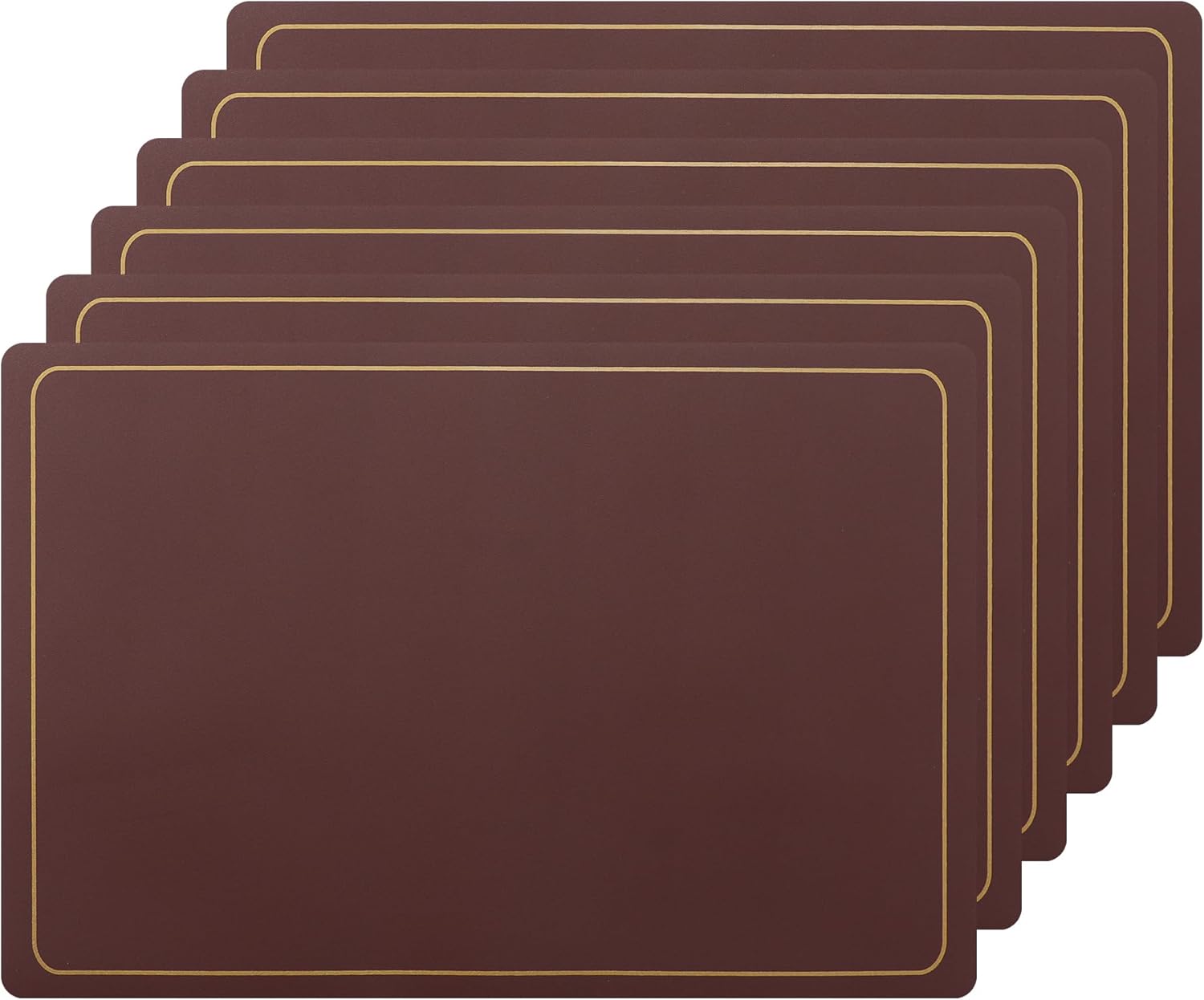 uxcell Set of 6 Faux Leather Placemats, Placemat for Kitchen Dining Table Decor, Washable Table Placemats Wipeable Table Mat 18x12 Inch Silver