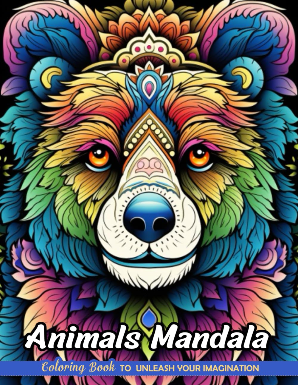 Animals Mandala: Christmas Coloring Books with Animals Mandala for Stress Relief and Relaxation (Coloring Pages for Kids & Adults)