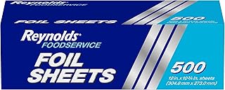 Reynolds Foodservice Pre-Cut Aluminum Foil Sheets, Great for Concessions...