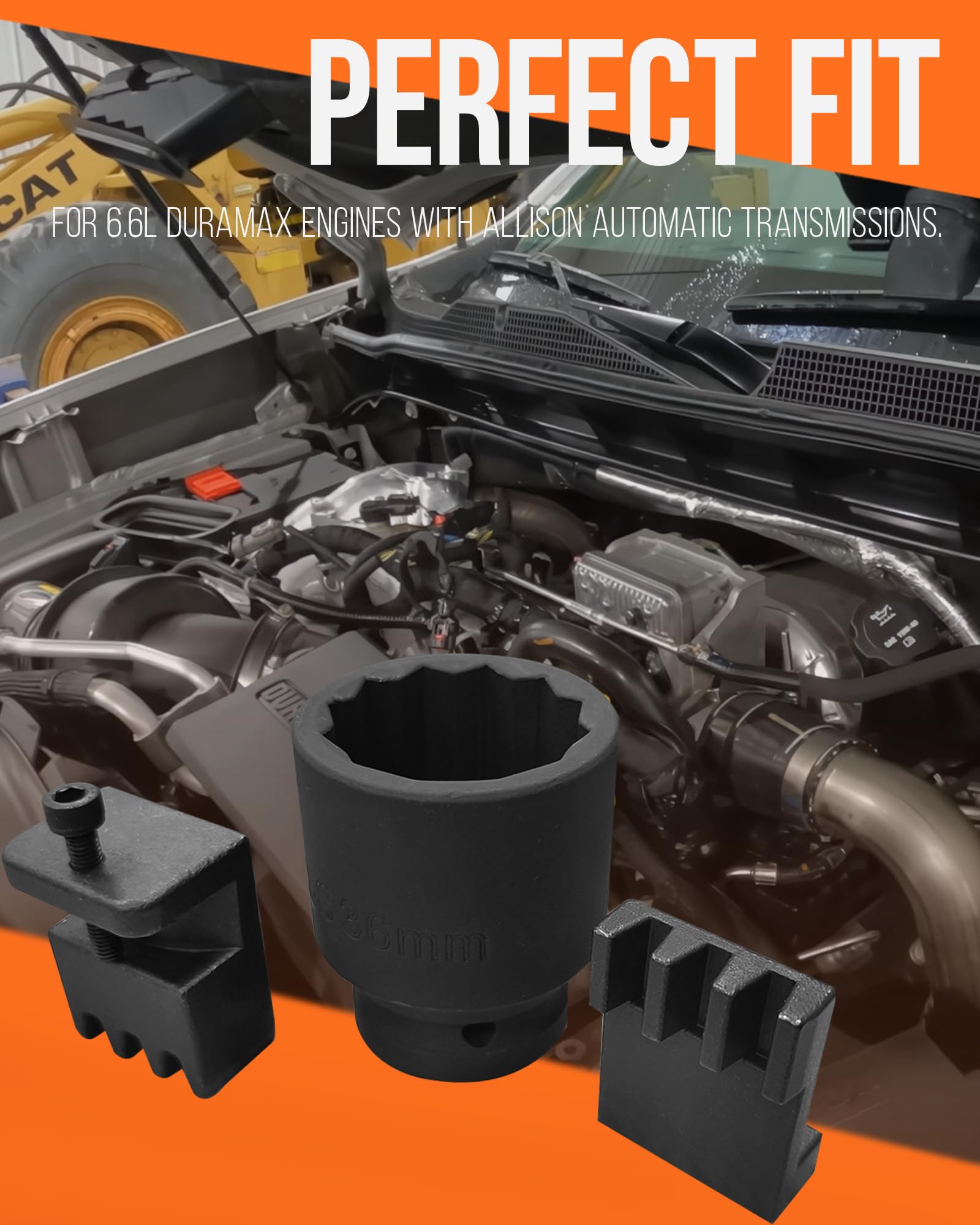 Rogierra Herramienta de bloqueo de volante 22100 con enchufe de 36 mm para motor Duramax de 6.6 L