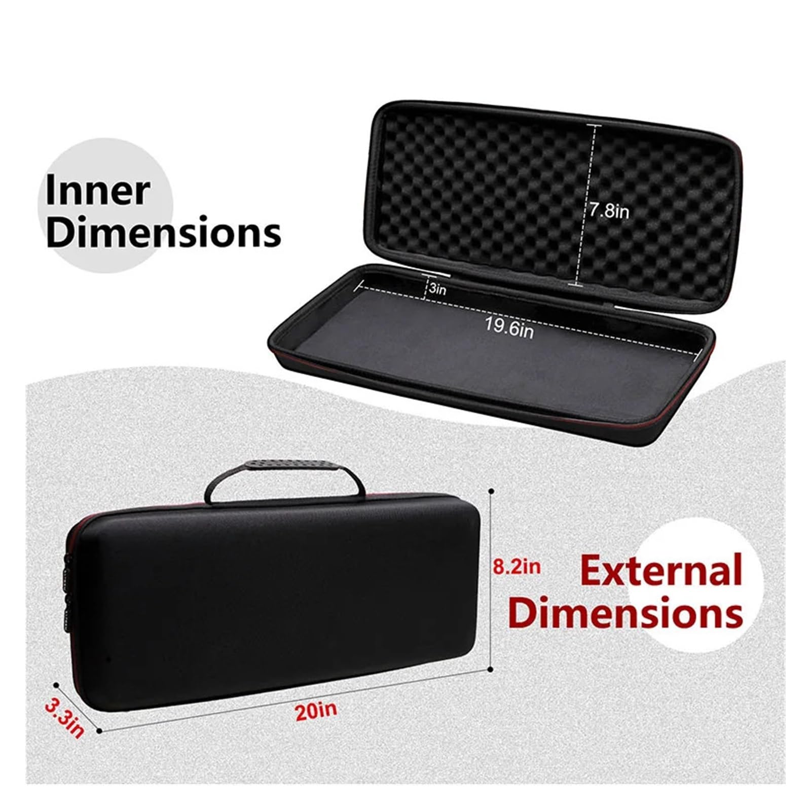 Borsa per Tastiera Custodia rigida in EVA for controller MIDI protettiva for il trasporto Solo custodia imbottita for pianoforte elettrico