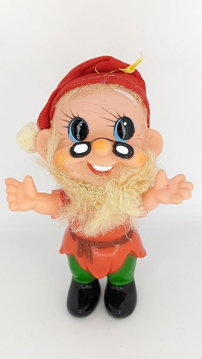 Christmas Ornament Decoration Elf Troll Doll Vintage Gnome Pixie 5 inch
