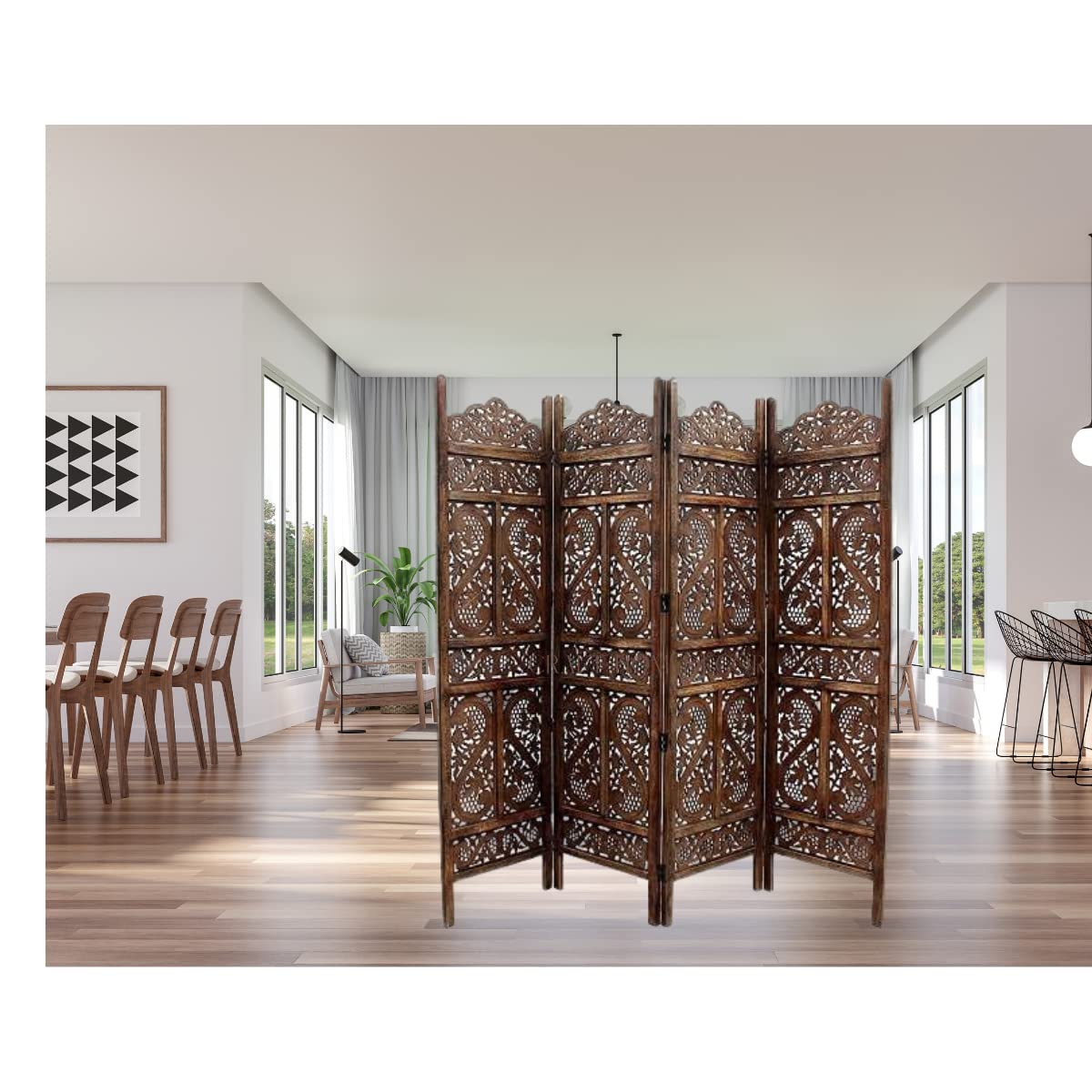 Buy CRAFT HOMEDECOR Wooden Room Partition for Living Room,Room Divider
