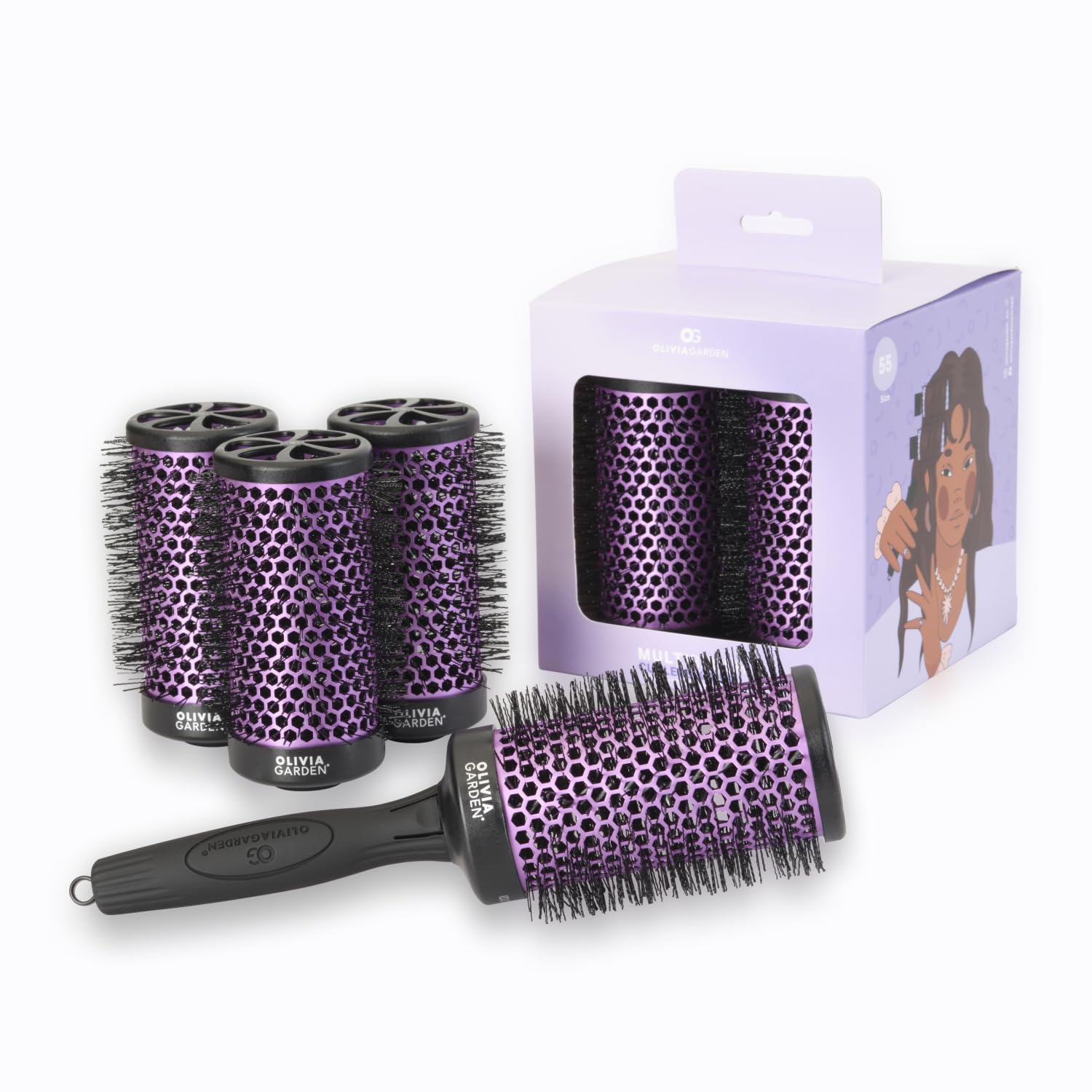 Olivia Garden MultiBrush Curlers Kit 45mm Zestaw Do Loków I Modelowania Wlosow 4 Walki Uchwyt B Iext190960993 - View #2