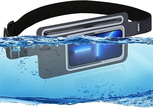 Riñonera impermeable Dry Bags, Negro -, 01-con ventana transparente