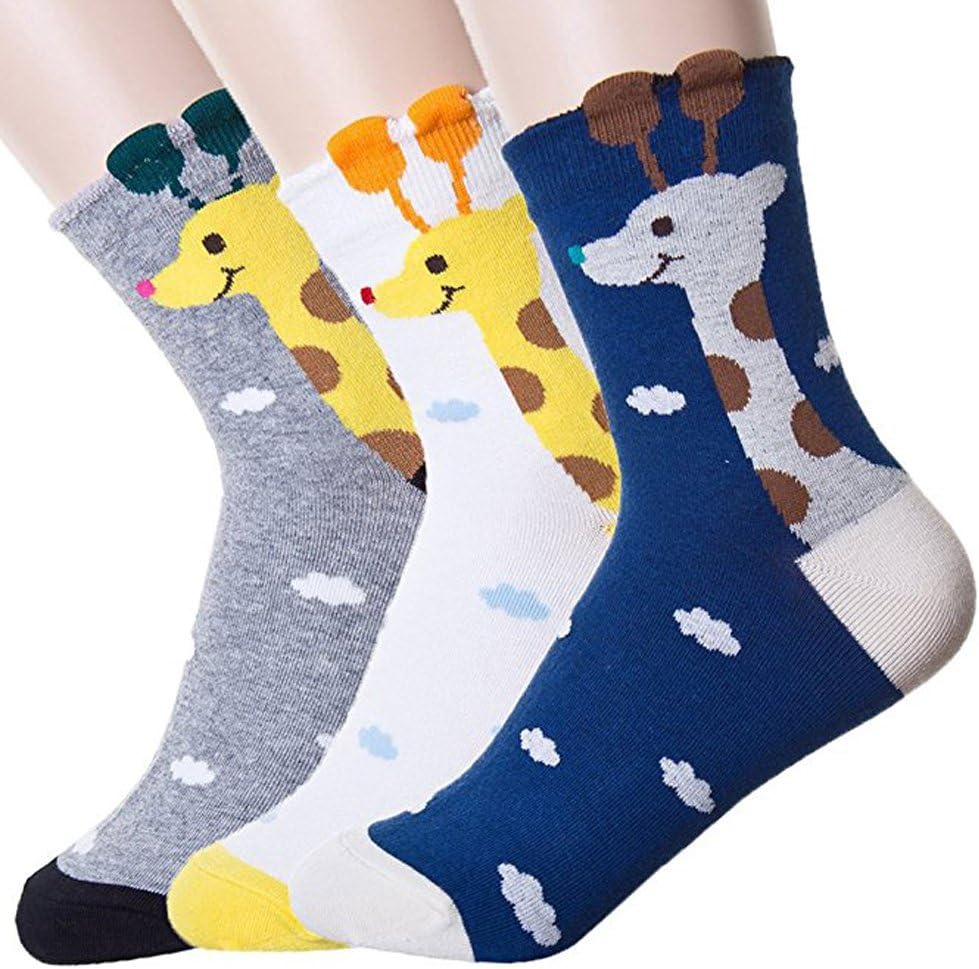 Womens Cat Socks - Crazy Cute Animal Dog Owl Print Crew Novelty Fun Funny Gift