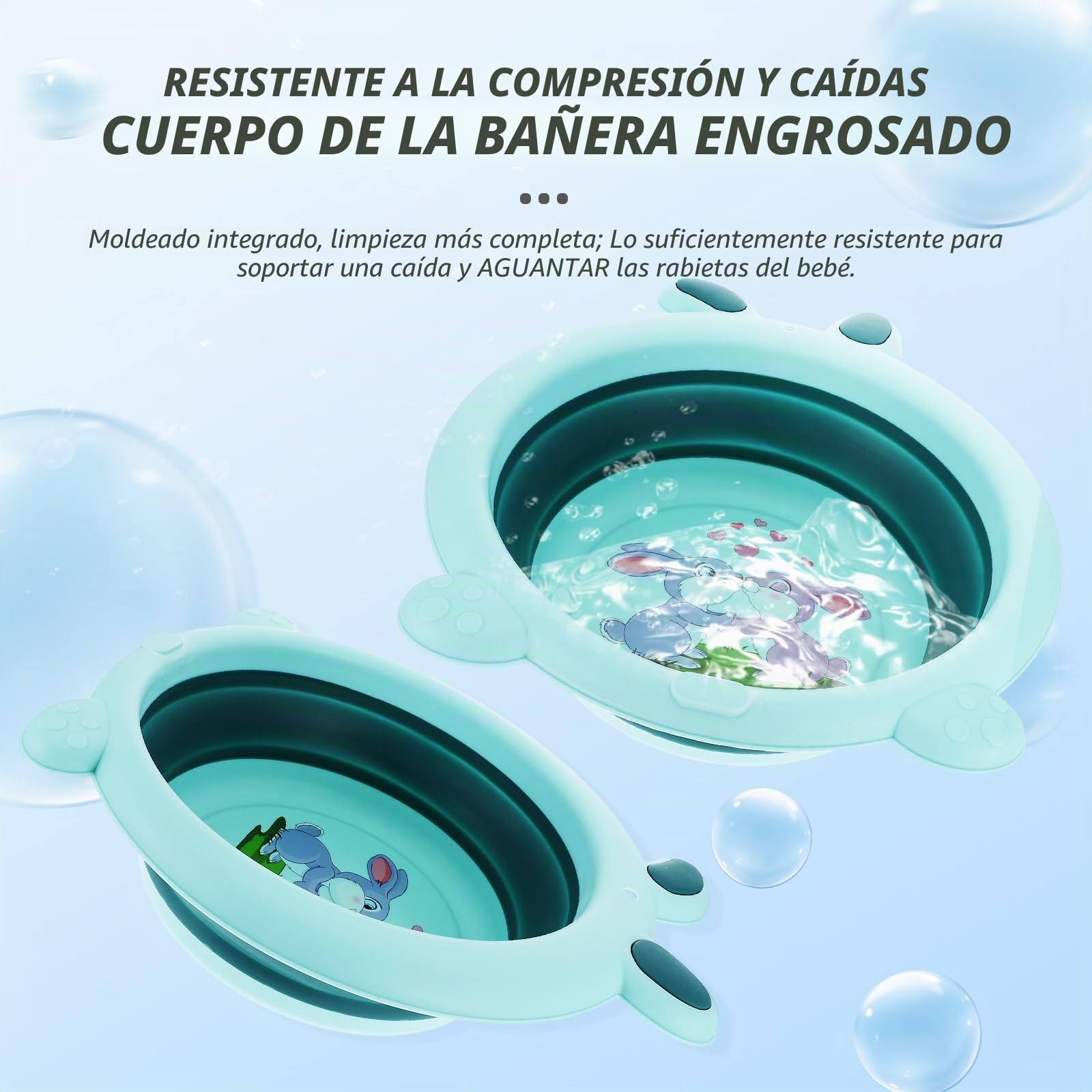 PRETYZOOM Lavabo Bebé Plegable Portátil 13.38X12.20X3.93 Pulgadas Cuenca Multiusos Para Baño Viaje Y Hogar Seguro Para Niños Ideal Para Pies Manos Y Ropa