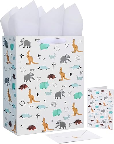 Miniatura 1 de Bolsa de regalo de animales grandes de 13 pulgadas para fiestas de cumpleaños de hombres o mujeres, fiestas de niños, niñas o niños, baby showers,