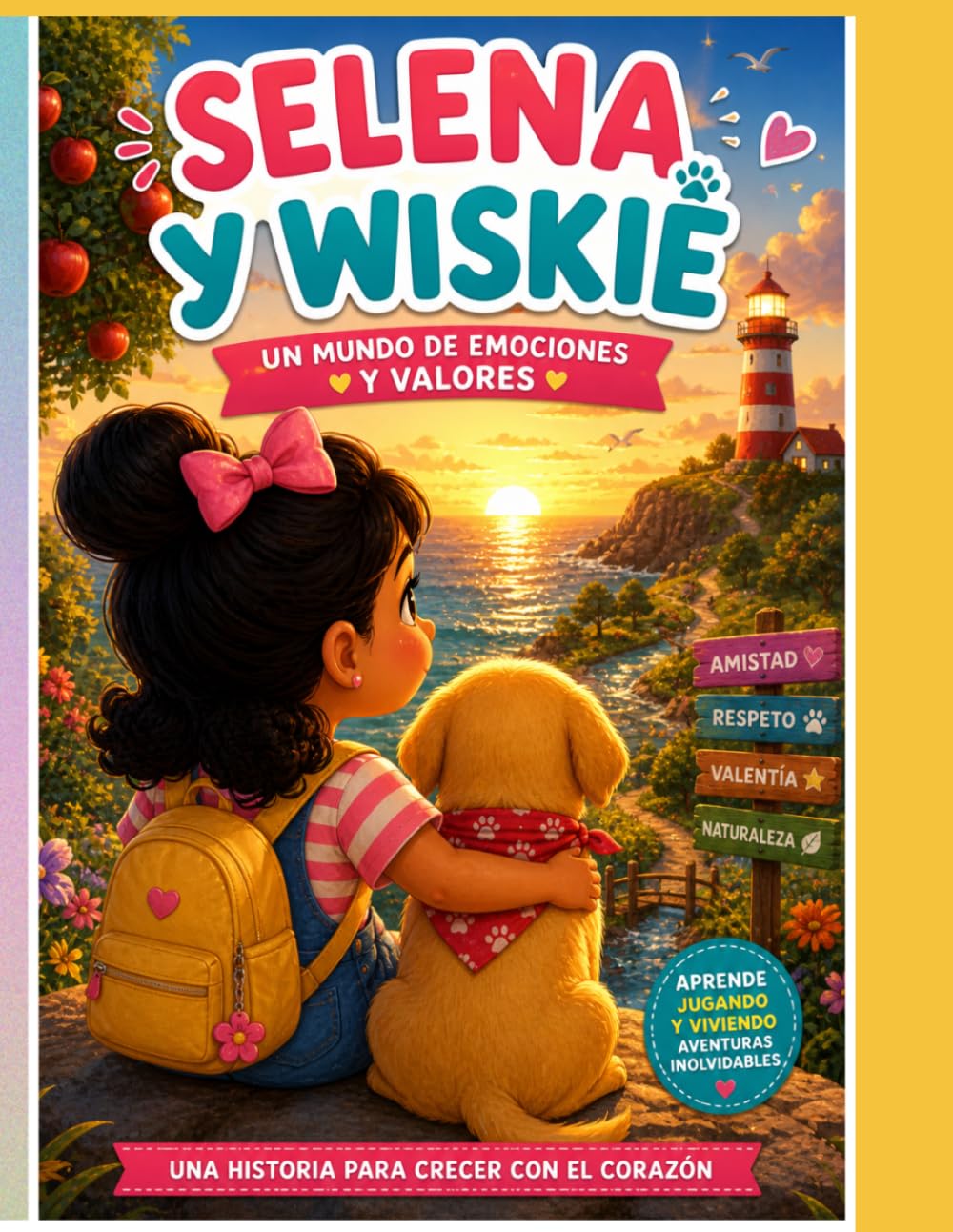 Selena y Wiskie: Un mundo de emociones y valores: Libro de colorear para niños sobre la amistad y la naturaleza