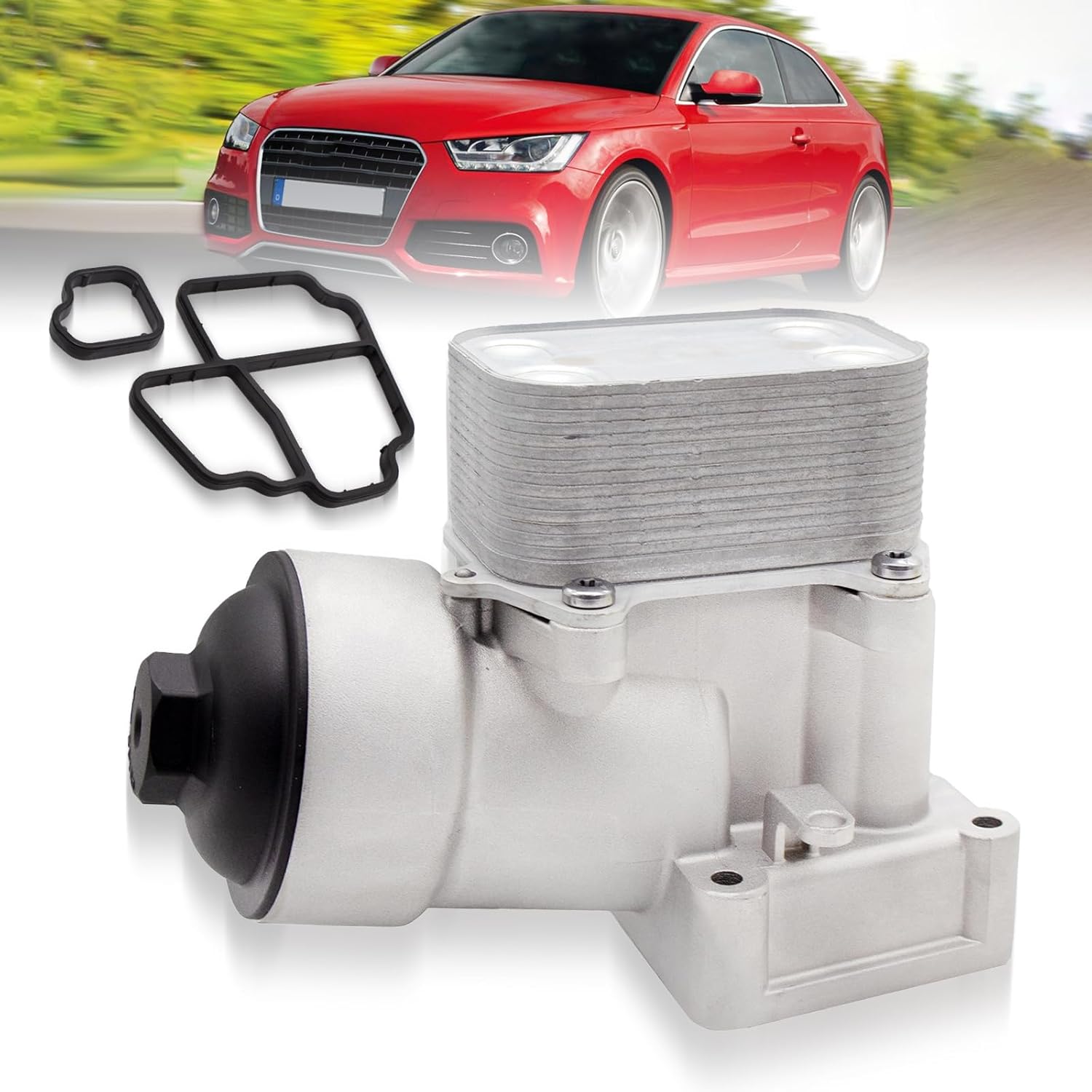 Upgraded Aluminum Oil Filter Housing Assembly Fit for VW