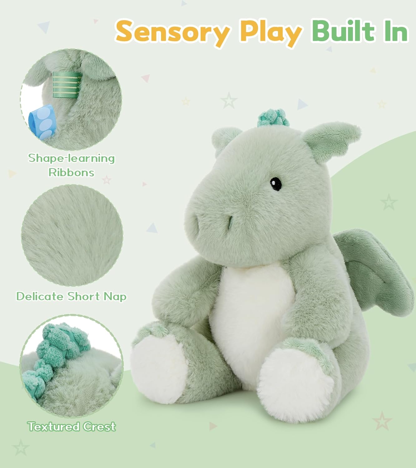 Dinosaur Stuffed Animal,Dinosaur Plush Toys for Girls,Cute Dino Plushies,Dino Stuffy Gifts Kids Boys Christmas Easter Birthday Children's Day (Cute Dinosaur)
