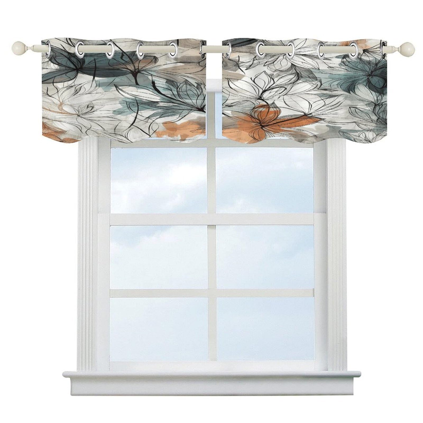 Cortinas opacas pequeñas para cubrir ventanas de cocina y evitar miradas