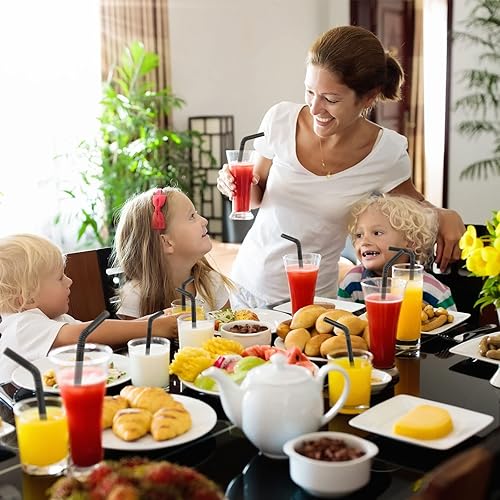 Miniatura 7 de Tessco 300 popotes gigantes para batidos, flexibles, dobles, envueltas individualmente, para té de burbujas, batidos caseros altos, 0.5 pulgadas de