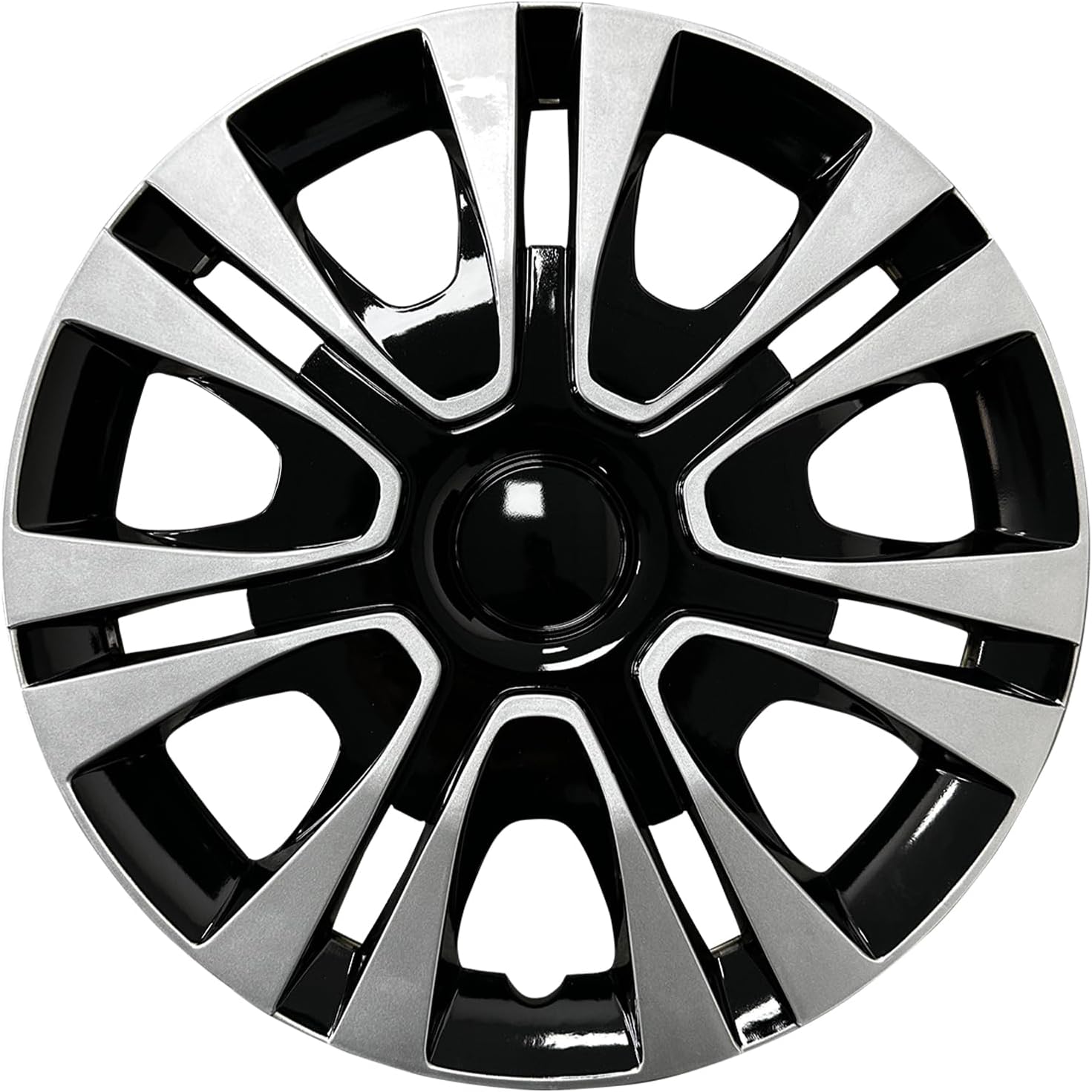 15 inch Wheel Covers for Iron Rim Wheel Cover,15 in Hubcaps Set of 4 Plastic Replacement Hub Cap Accessories for Car (Petal Style, 15 inch)