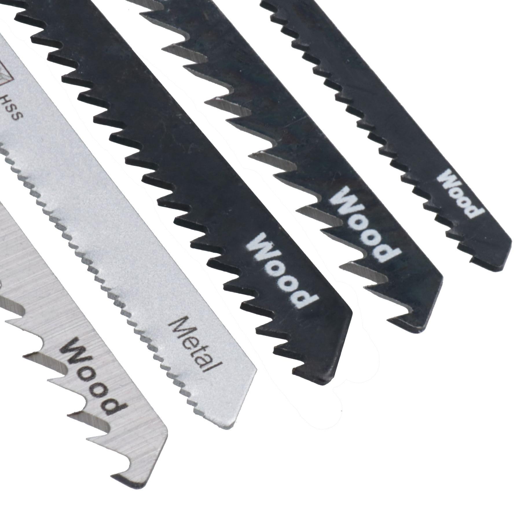 Set di 60 lame da taglio per seghetto alternativo con codolo a T, per plastica, legno, metallo, lama HCS
