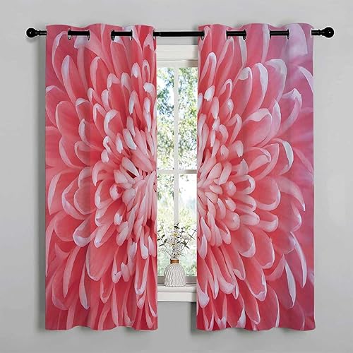 Miniatura 3 de Cortinas De Cocina Modernas Pink Grommet Short Curtain Door Blackout Fabric 85Inch Width by 85Inch Length,2 Panels