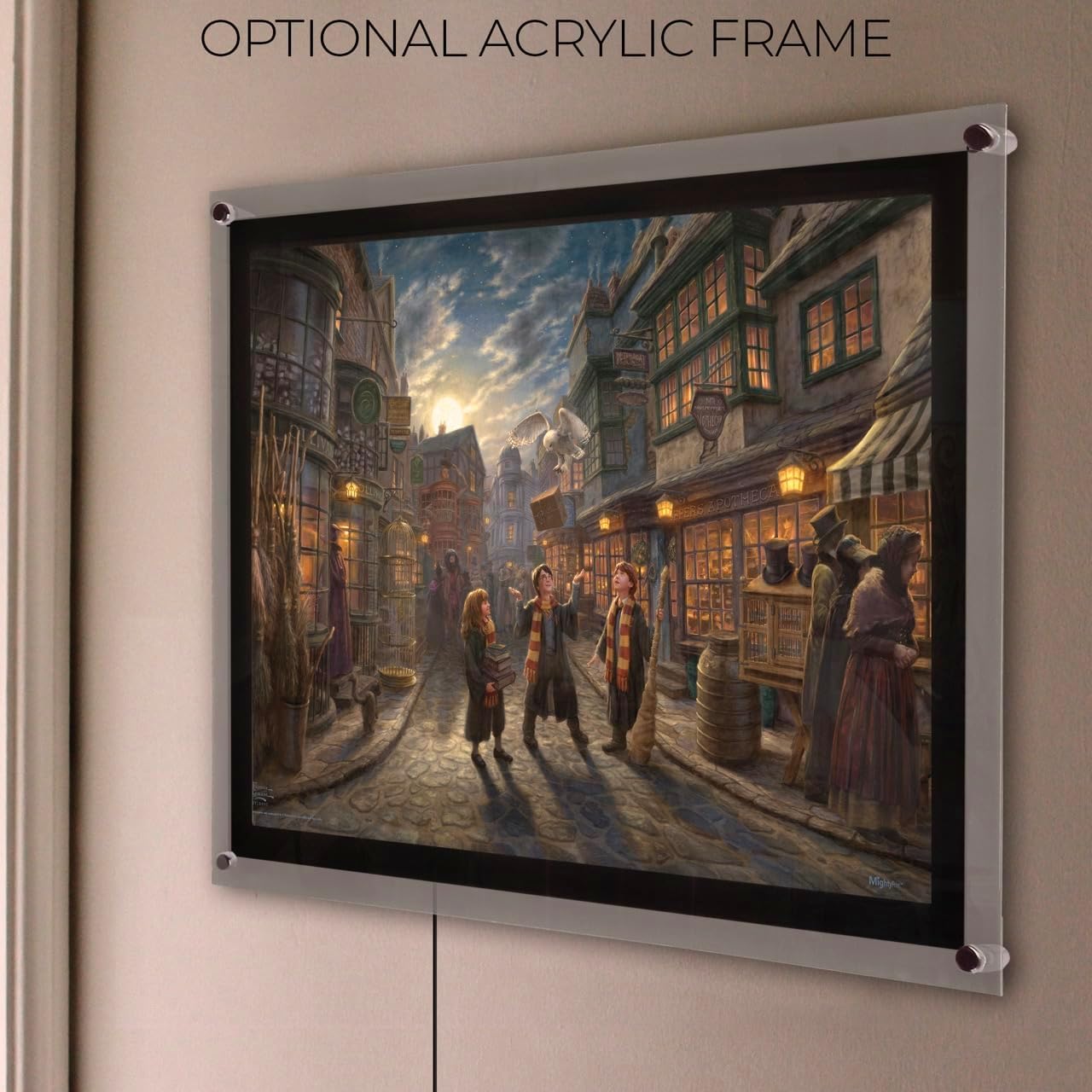 MIGHTYPRINT Harry Potter – Diagon Alley by Thomas Kinkade Studios - Durable 24” x 17 Wall Art – NOT Made of Paper – Officially Licensed Collectible MP24170961