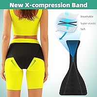 Vista 4 de Cinturón de embarazo y maternidad con banda de compresión para la ingle, para hernia, dolor de suelo pélvico, prolapso, banda para el vientre