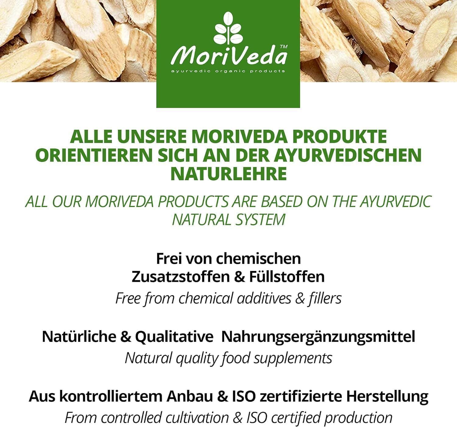 MoriVeda® Astragalus capsule 1600 mg, estratto di radice di tragacanto in polvere, 112 mg di polisaccaridi, vegan e senza glutine (90 capsule)