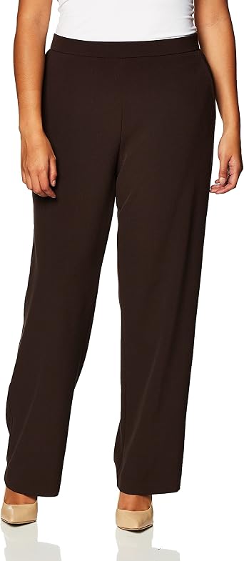 Briggs New York Womens Pull on Dress Pant Regular Short & Tall Length