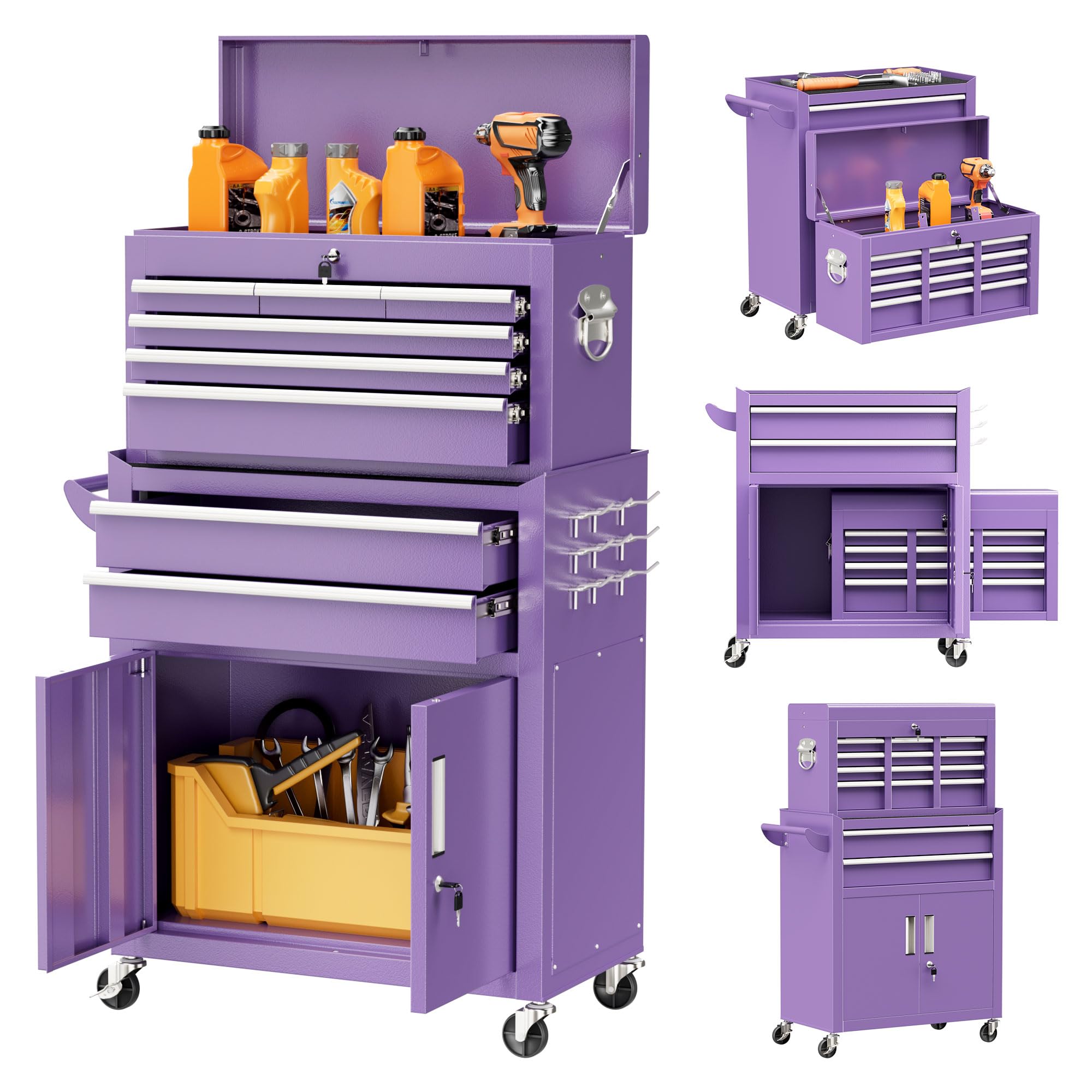 Bonusall 8 Drawer Rolling Tool Chest