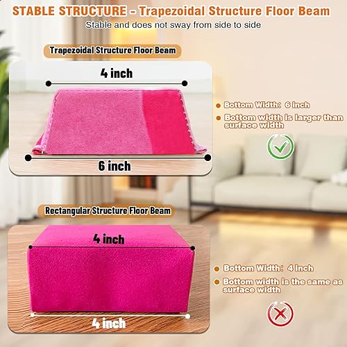 Miniatura 33 de MARFULA Viga de gimnasia plegable de 6 pies, 8 pies y 9 pies, haz de equilibrio de espuma – Extra firme – Cubierta de gamuza – Parte inferior verde