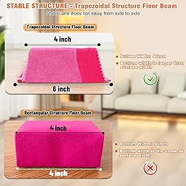 MARFULA 6 FT / 8 FT / 9 FT Folding Gymnastics Beam Foam Balance Floor Beam - Extra Firm - Suede Cover - Anti Slip Bottom with Carry Bag for Kids/Adults Home Use