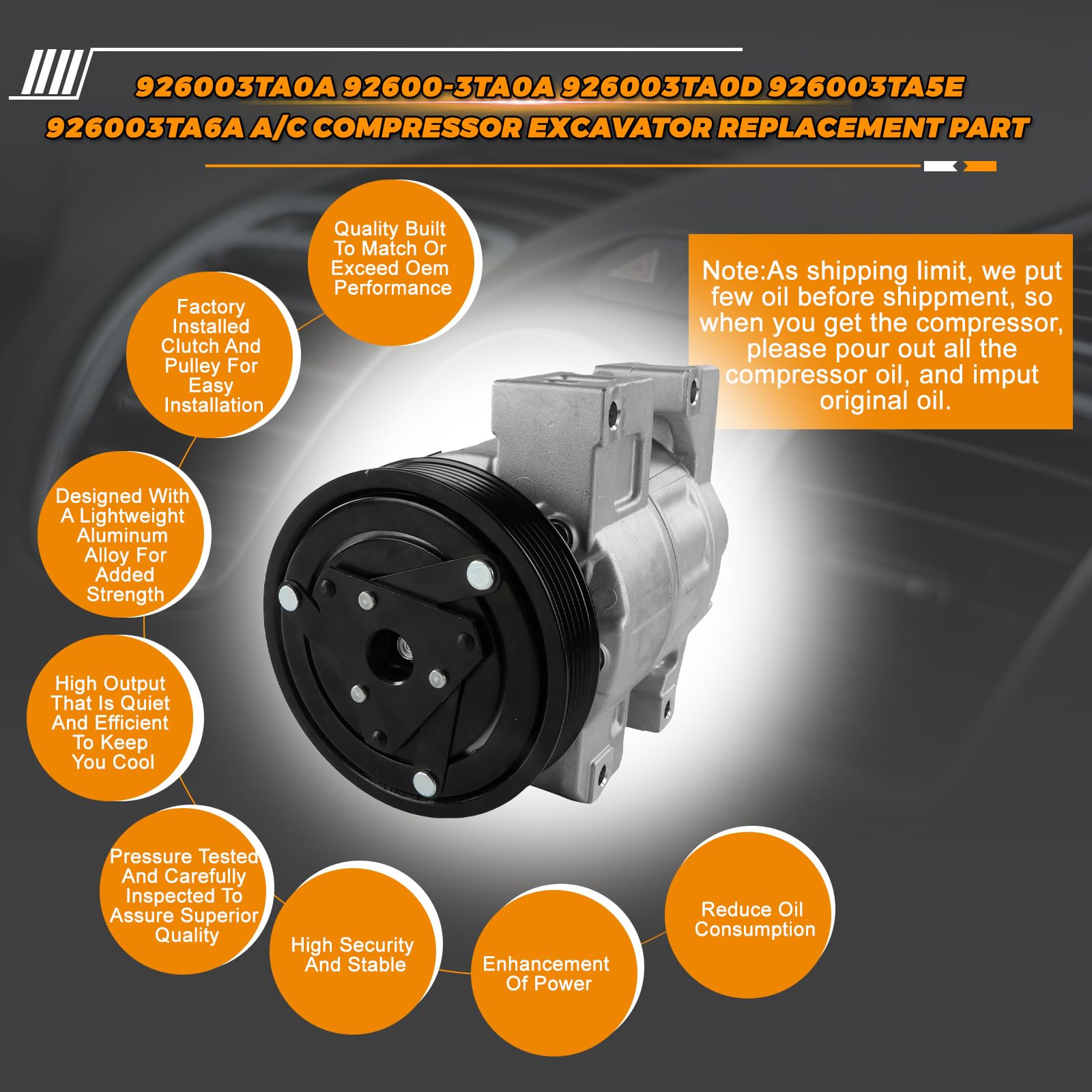 Amazon.com: Otobaijeni 6PK 12V Replacement A/C Compressor Air