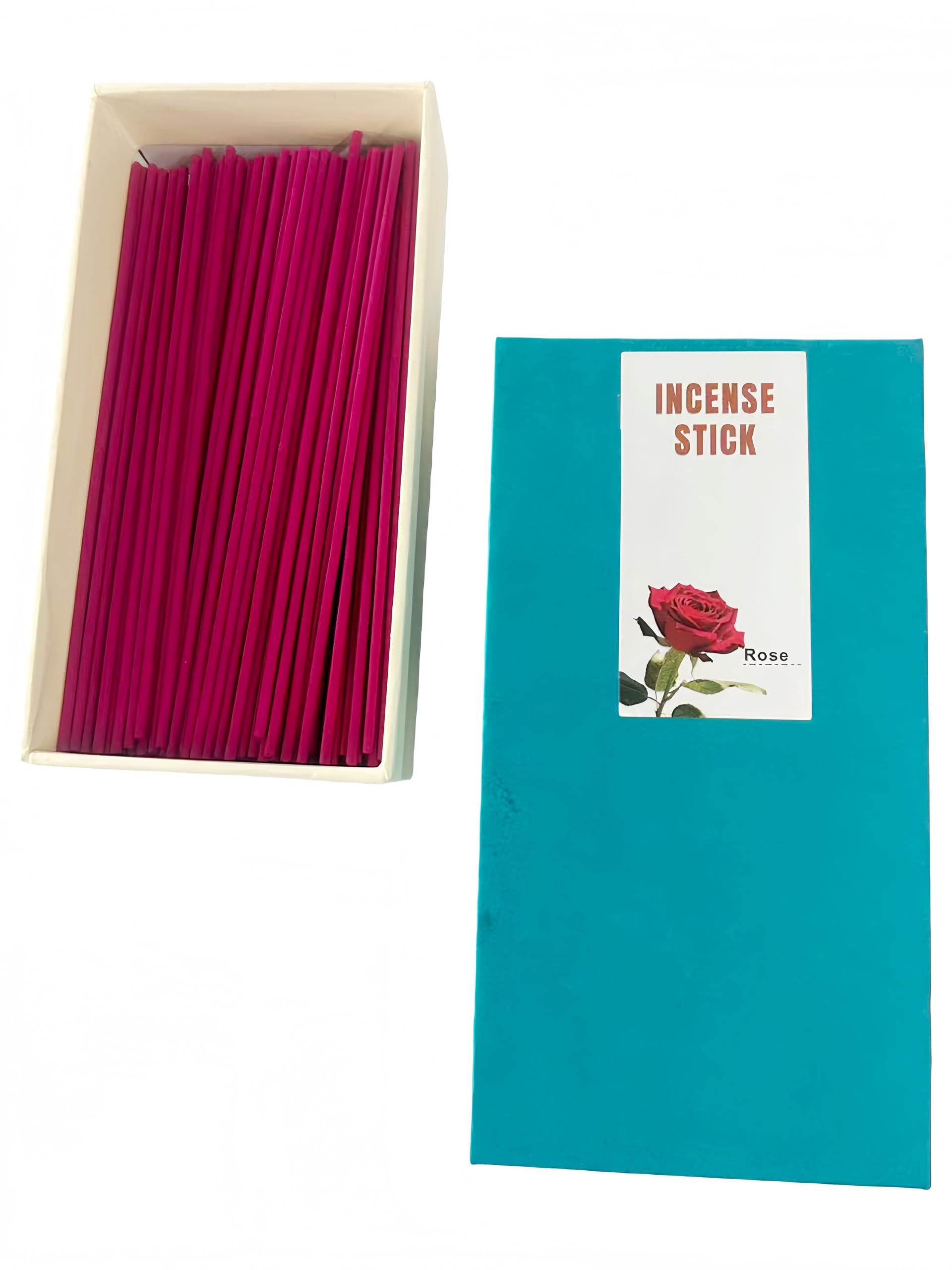 Japanese Style Incense Sticks Premium 80 PCS 4.7" Incense Sticks Holder(30 Min Burn Time) Rose