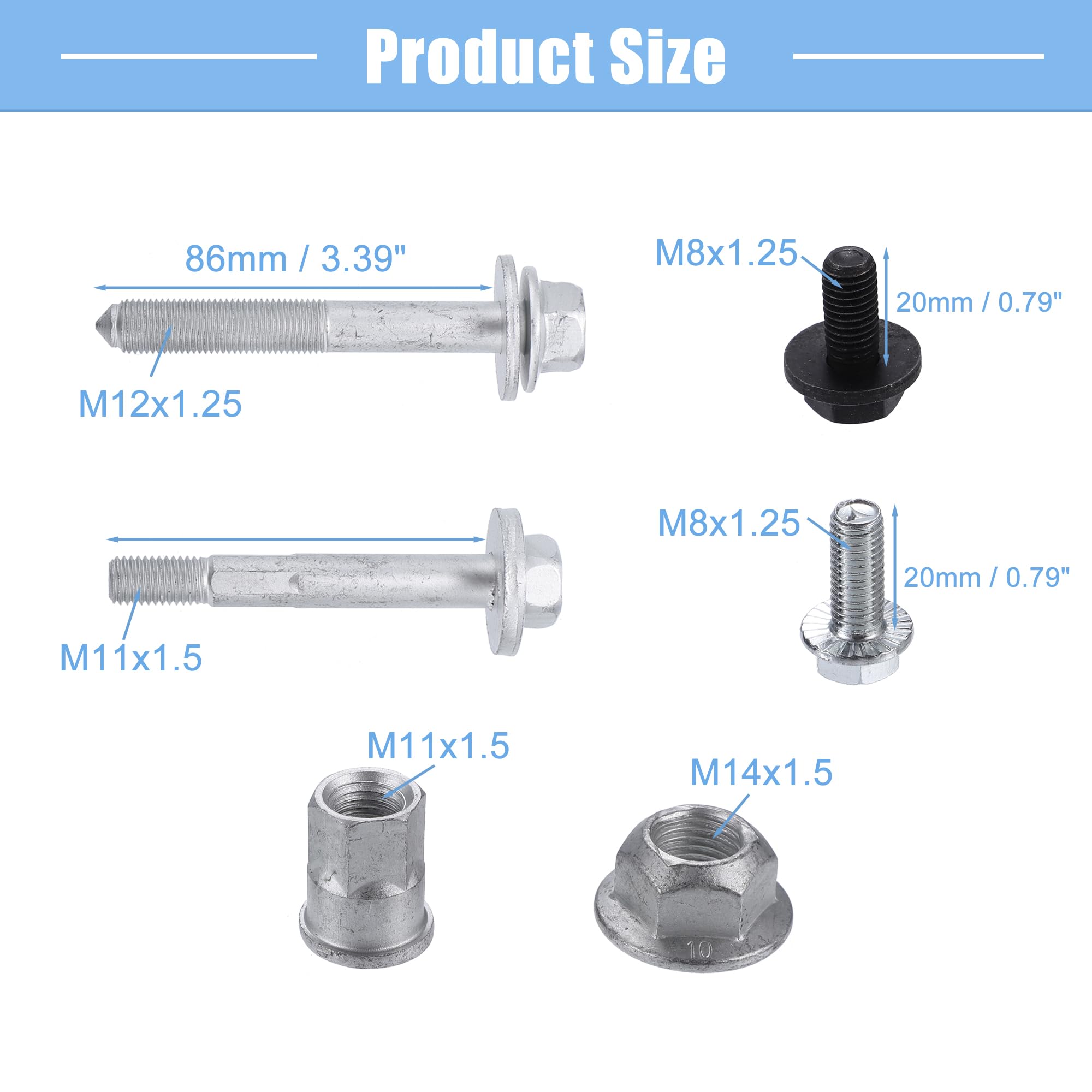 Amazon.com: X AUTOHAUX 1 Set Rear Crossmember Subframe Bolt NO 