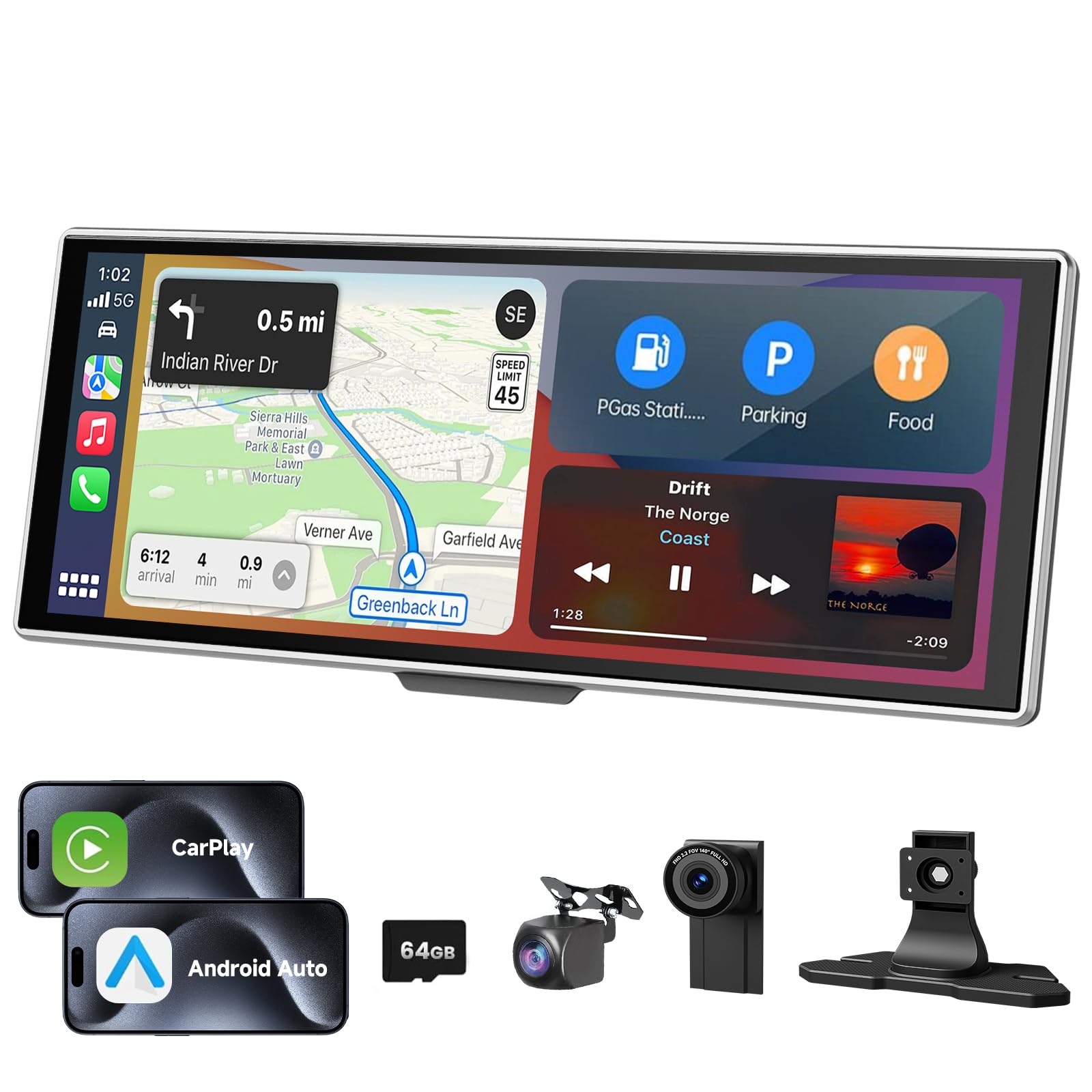 11.26インチ Carplay/Android Auto対応ディスプレイ Amazon.com: 11.26 Inch HD Touchscreen Car Display, Wireless