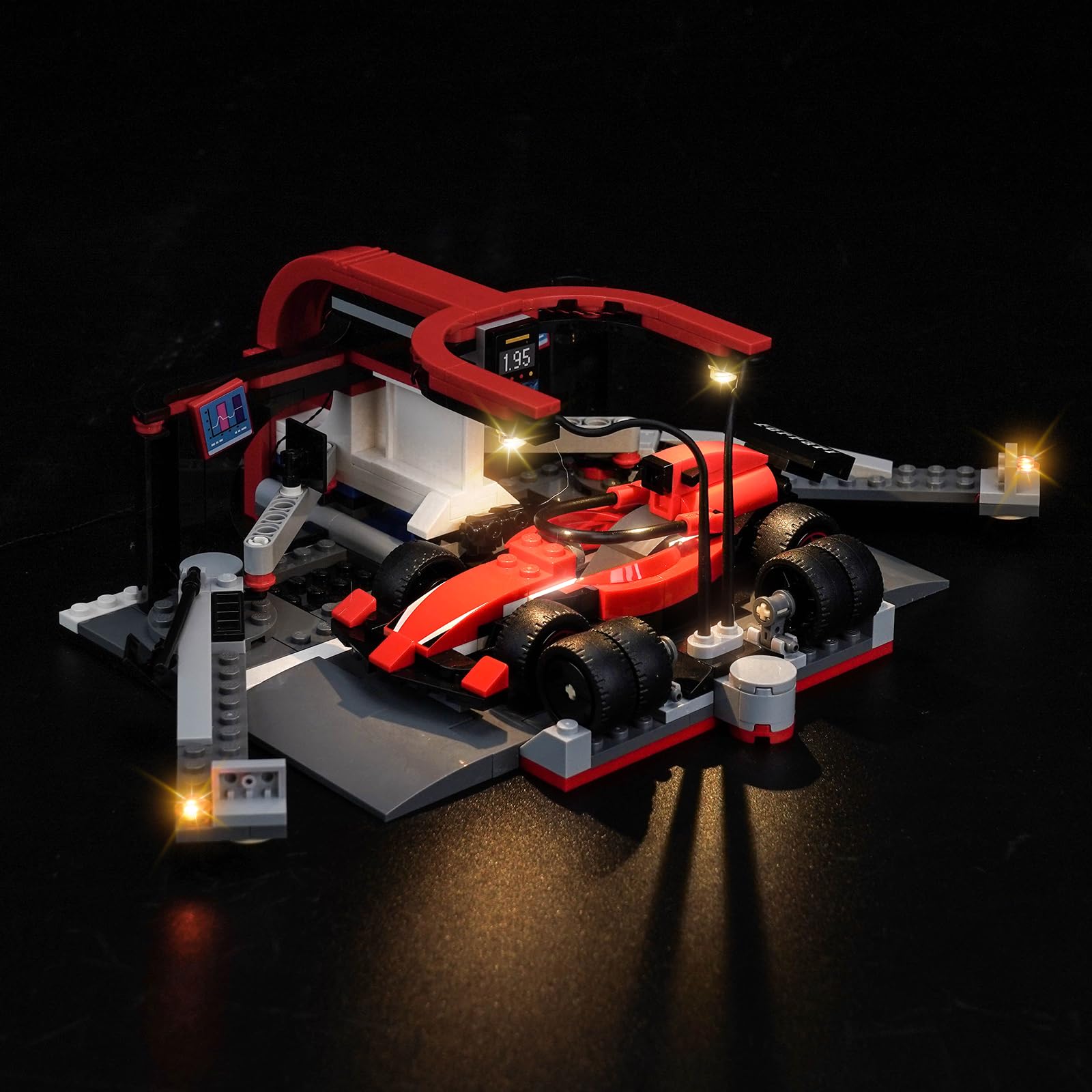 Light Kit Compatible with Lego F1 Pit Stop & Pit Crew with Ferrari Car 60443 (No Model) - Image 2