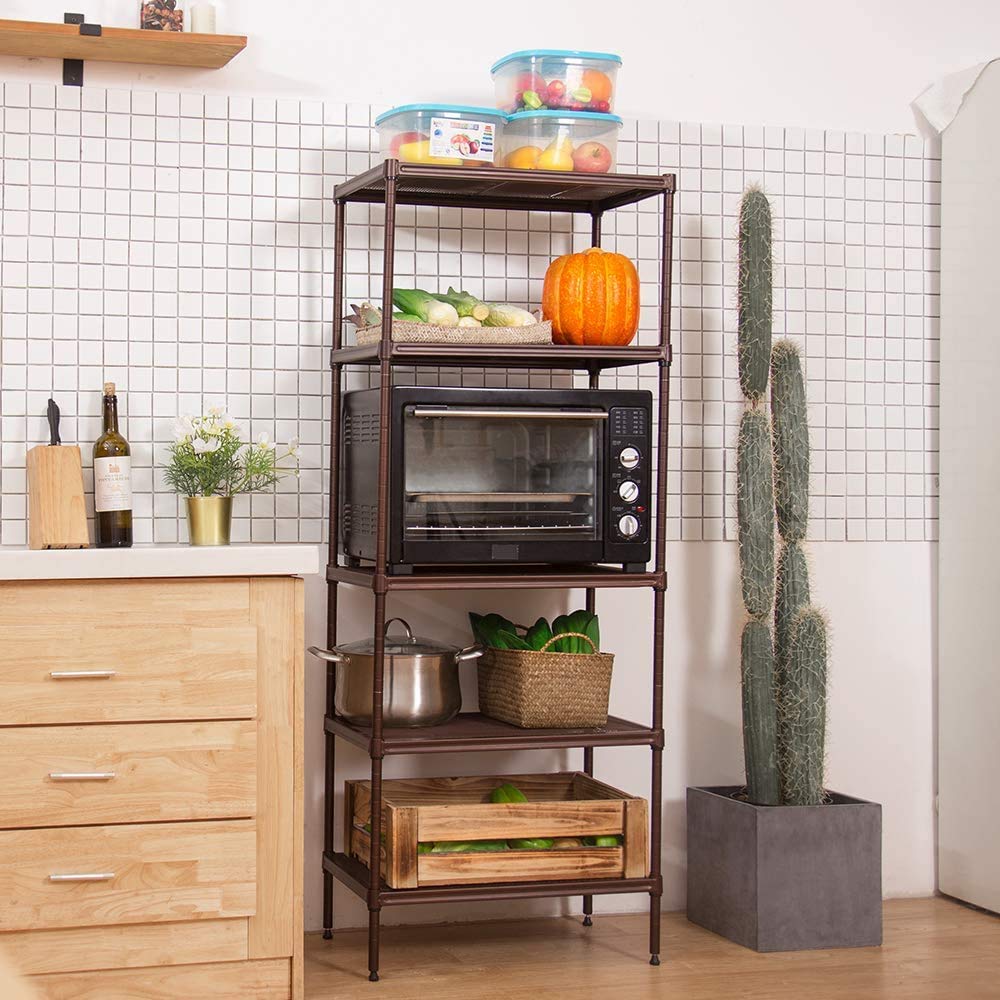 Neekor 5Tier Wire Shelving Unit Metal Organizer Storage Shelve Wire