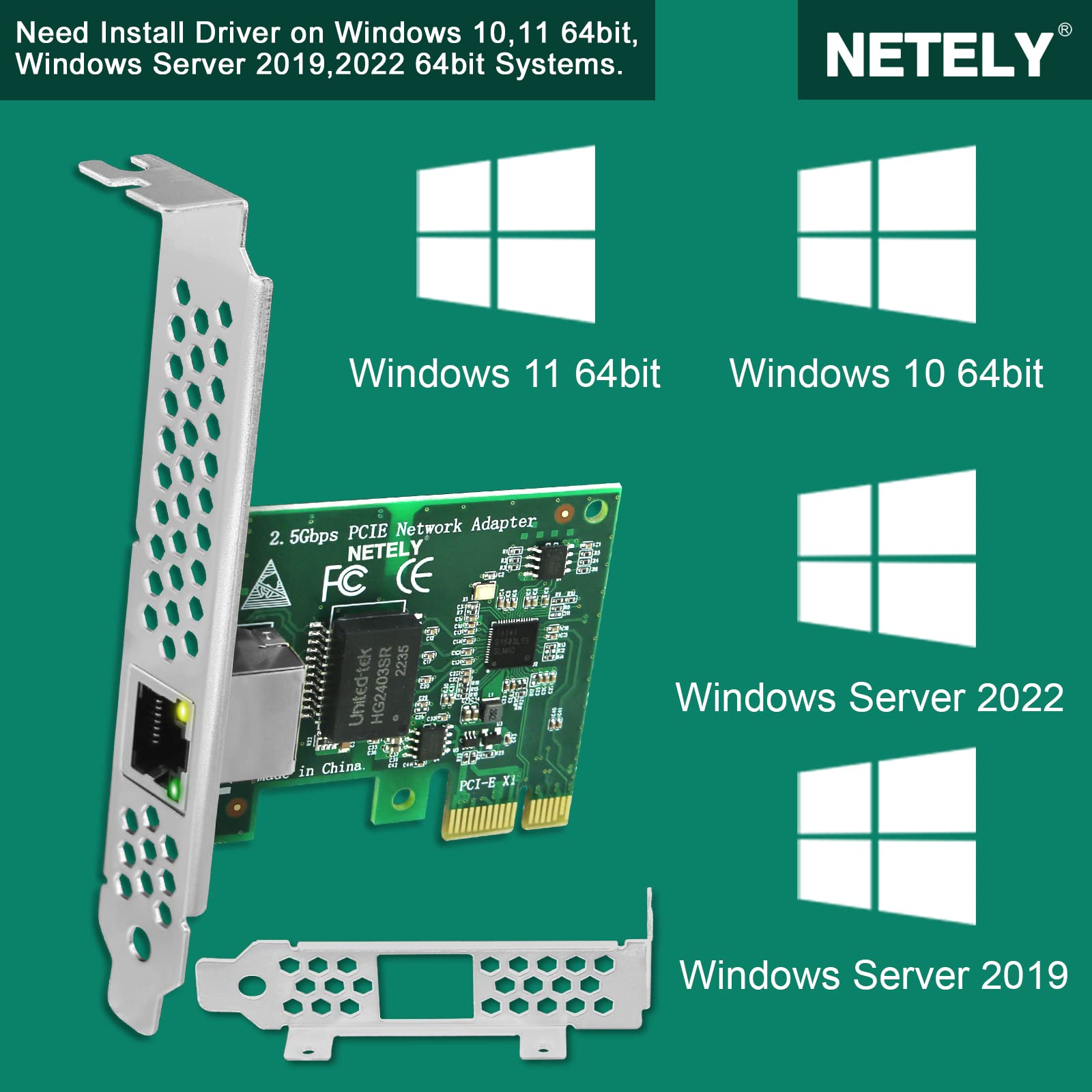 Amazon | NETELY PCIE 2.5Gbps イーサネットアダプター Windows