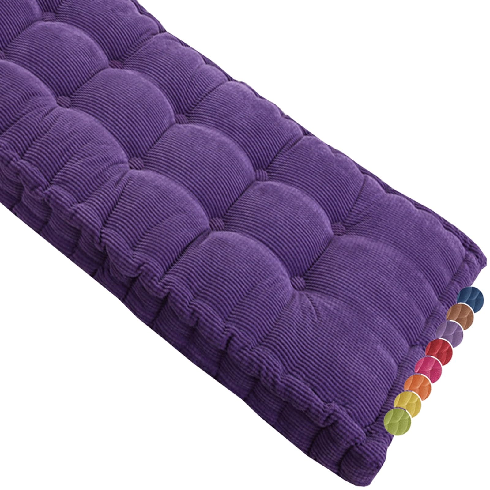 uyeoco Garden Bench Cushion Indoor/Outdoor 2/3 Seater 120cm/150cm/140cm/170cm for Furniture, Chair, Windowsill, Terrace(Purple,170x50cm(66.5x19.6in))