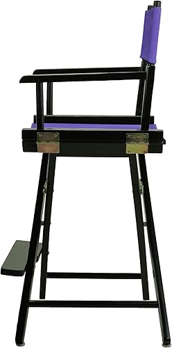 Miniatura 5 de Casual Home 220-02021-41 - Silla de director de 24 in, marco negro, con lona color negro, altura de mostrador