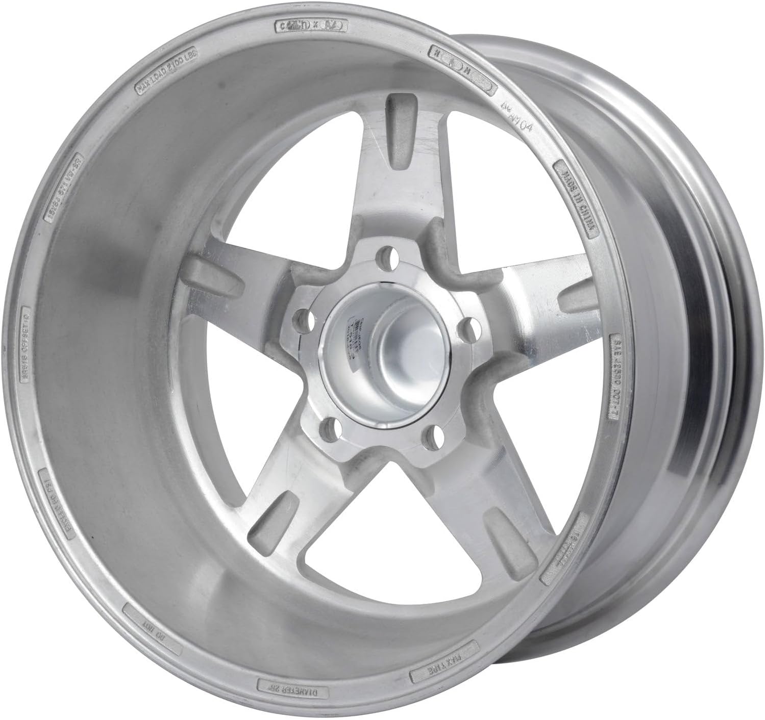 JEGS 680272 SSR Star Wheel Size: 15 x 8 Bolt Pattern: 5 x 4.75 Back Spacing: 4.5